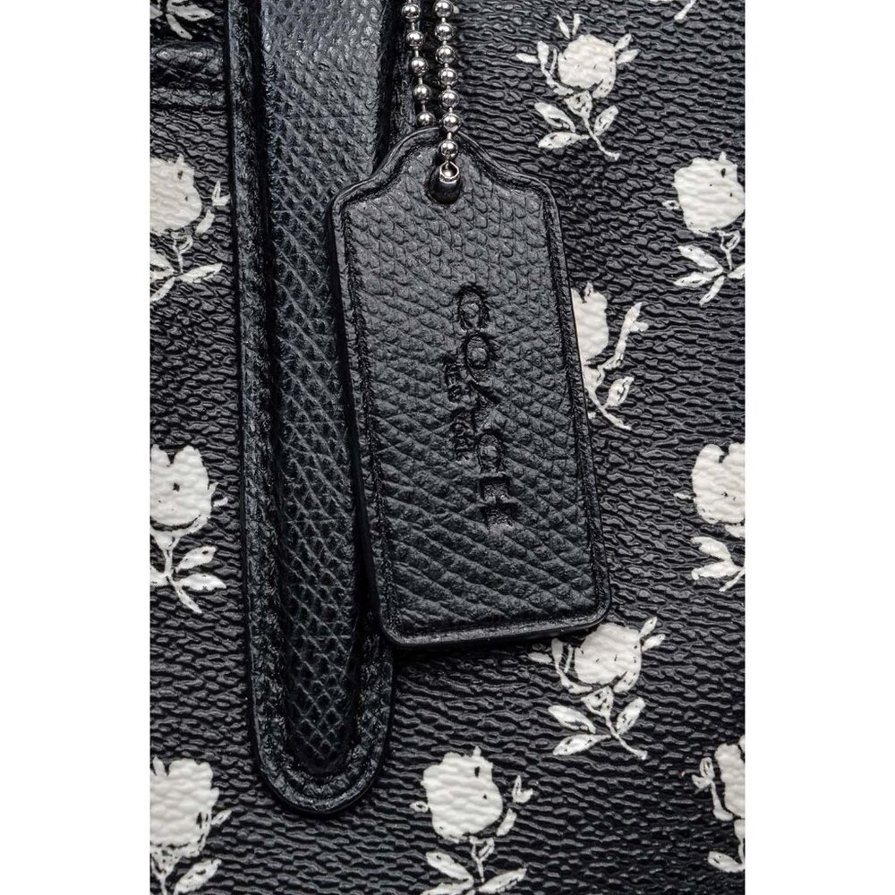 Coach Black and White Floral Tote - Picture 8 of 15
